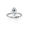 Silver Nivra Pear Solitaire Ring
