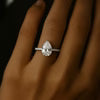 Silver Nivra Pear Solitaire Ring