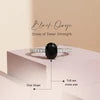 925 Silver Evoliette Black Onyx Natural Gemstone Solitaire Ring