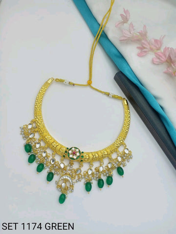 Royal Traditional Gold Finish Necklace For Women