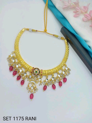 Royal Traditional Gold Finish Necklace For Women