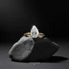 Silver Veloura Drop Solitaire Ring