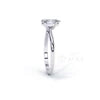 Silver Veloura Drop Solitaire Ring