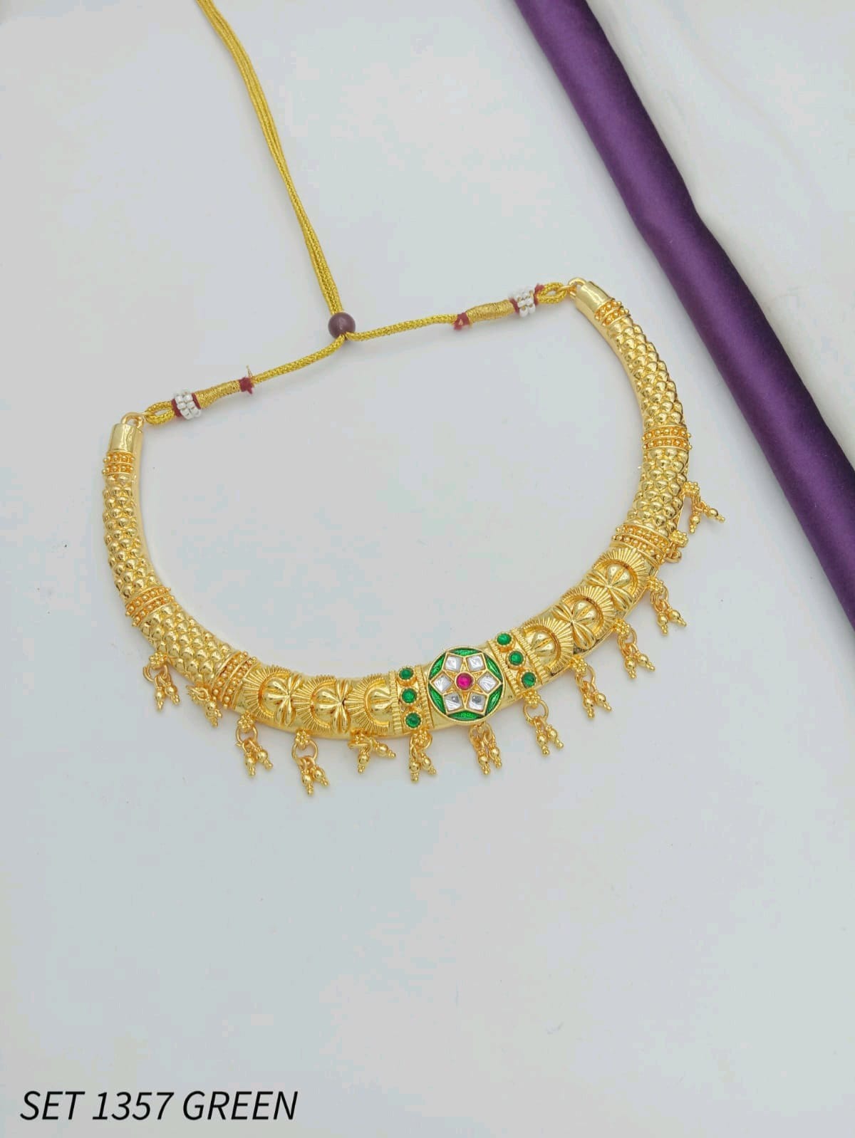 Royal Traditional Gold Finish Necklace For Women