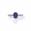 925 Silver Evoliette Amethyst Natural Gemstone Solitaire Ring