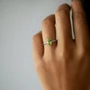 925 Silver Marqis Peridot Natural Gemstone Solitaire Ring