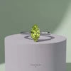 925 Silver Marqis Peridot Natural Gemstone Solitaire Ring