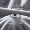 925 Silver Tresa Amethyst Natural Gemstone Solitaire Ring