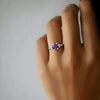 925 Silver Tresa Amethyst Natural Gemstone Solitaire Ring