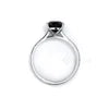 925 Silver Veloura Drop Black Onyx Natural Gemstone Solitaire Ring