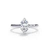 Silver Marqis Solitaire Ring