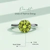 925 Silver Airelle Round Peridot Natural Gemstone Solitaire Ring