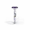 925 Silver Marqis Amethyst Natural Gemstone Solitaire Ring