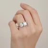 Silver Nexo Toi et Moi Solitaire Ring