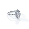 Silver Miraya Marquise Solitaire Ring