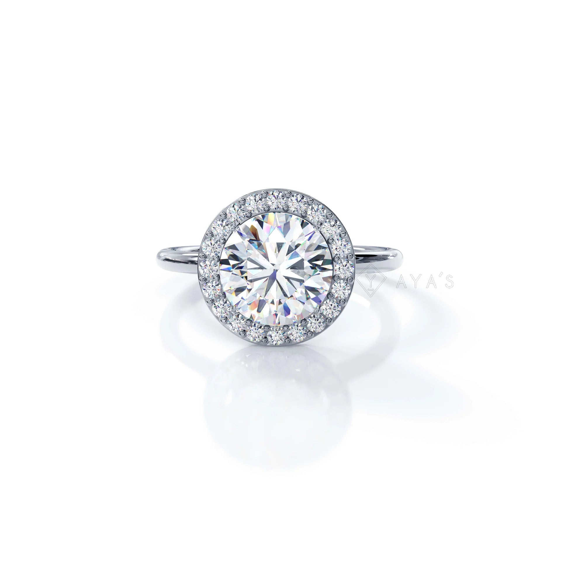 Silver Elowen Round Solitaire Ring