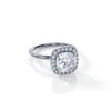 Silver Celine Cushion Solitaire Ring