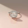 Silver Celine Cushion Solitaire Ring