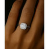 Silver Celine Cushion Solitaire Ring