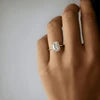 Silver Mirelle Octagonal Solitaire Ring
