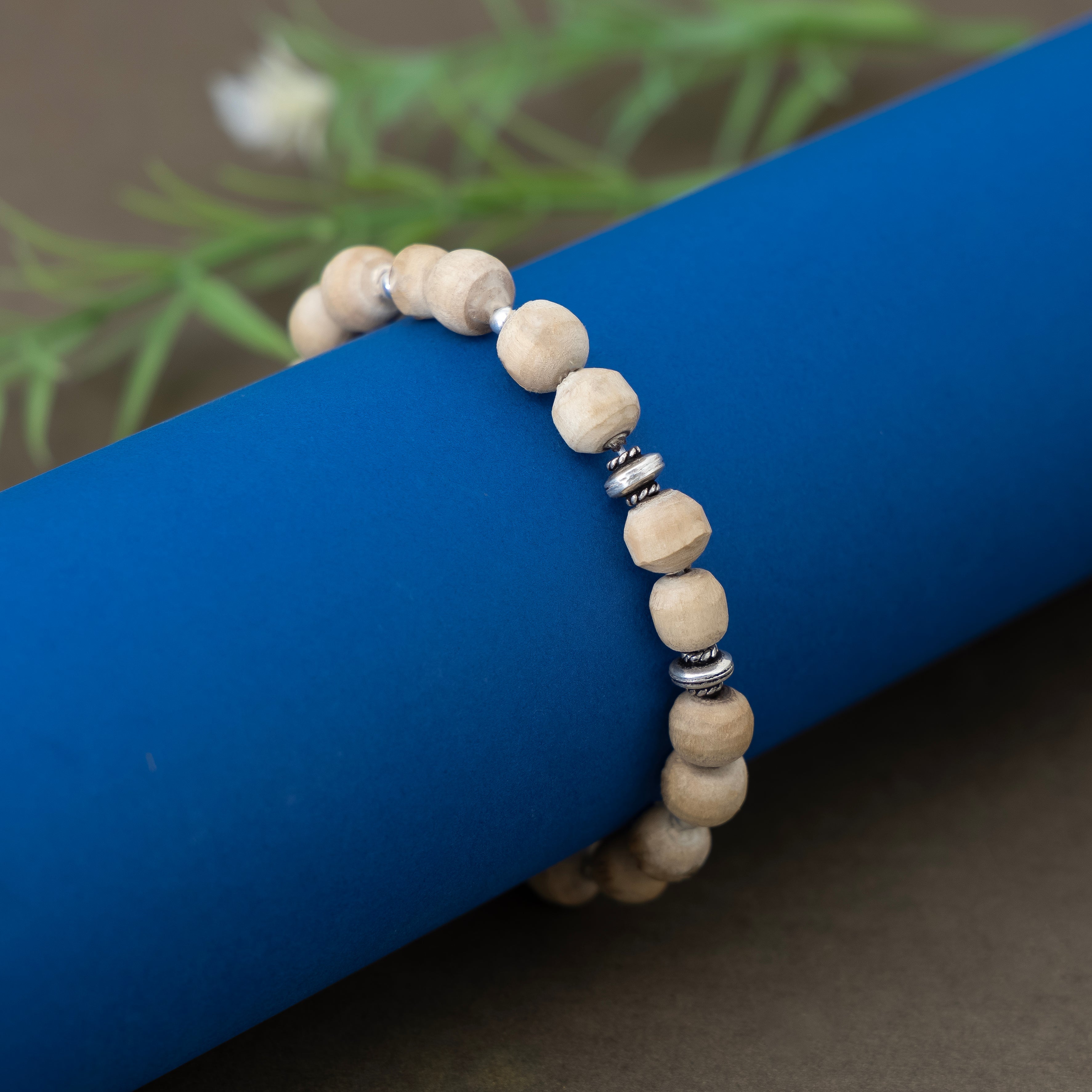 Tulsi Spiritual Aura Silver Bracelet