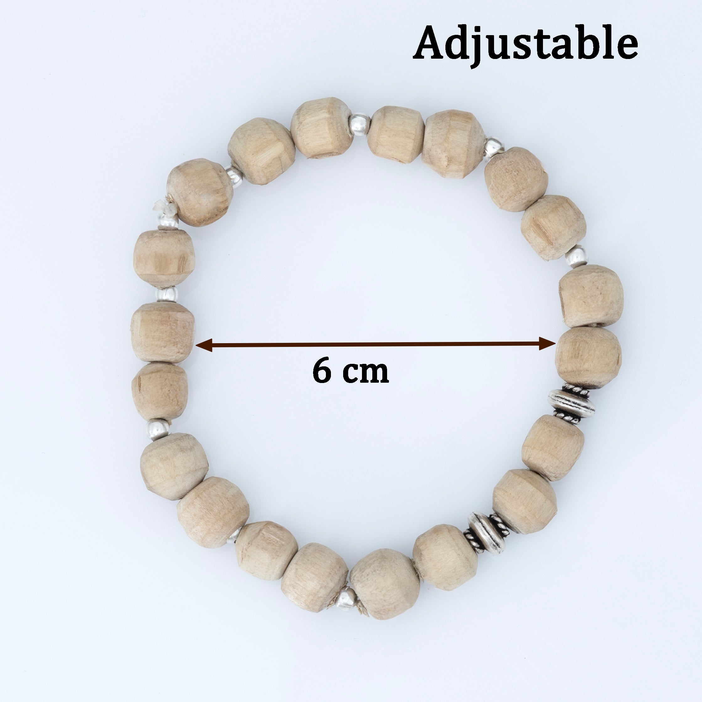 Tulsi Spiritual Aura Silver Bracelet