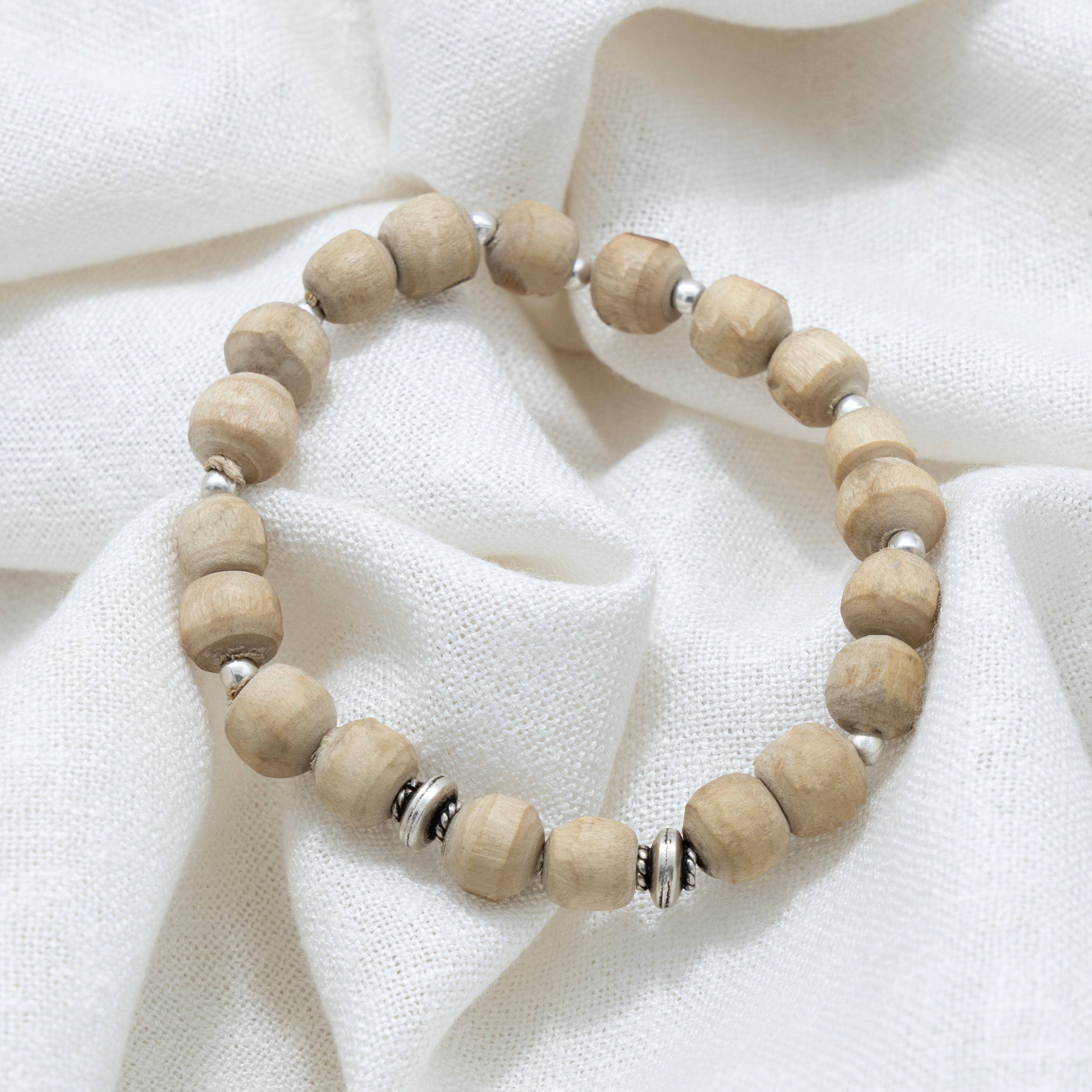Tulsi Spiritual Aura Silver Bracelet