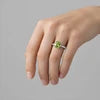 925 Silver Evoliette Peridot Natural Gemstone Solitaire Ring