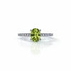 925 Silver Evoliette Peridot Natural Gemstone Solitaire Ring