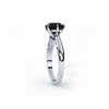 925 Silver Airelle Round Black Onyx Natural Gemstone Solitaire Ring