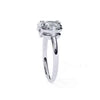 Silver Pearlae Toi et Moi Solitaire Ring