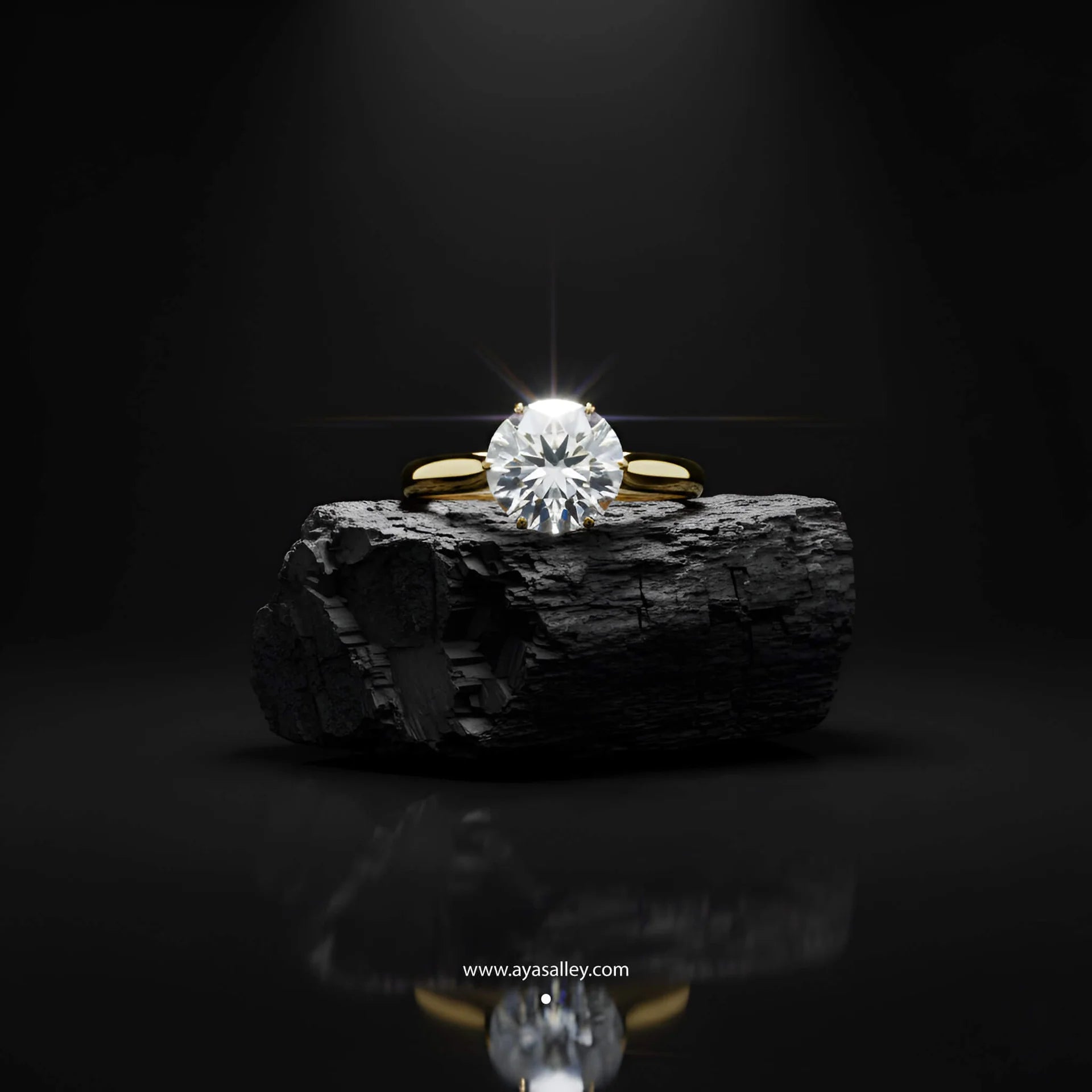 Silver Airelle Round Solitaire Ring