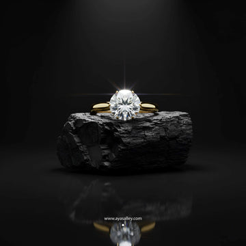 Silver Airelle Round Solitaire Ring