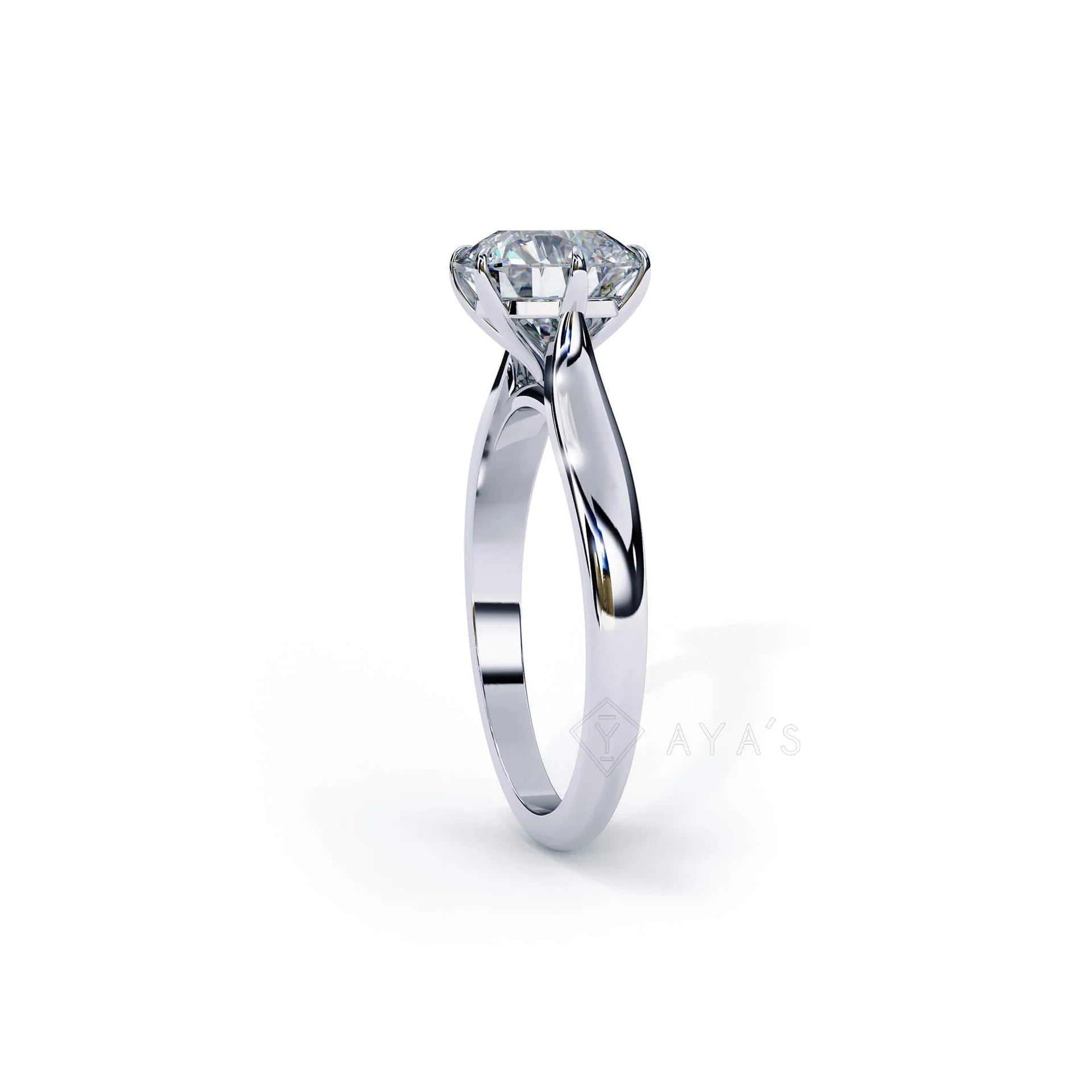Silver Airelle Round Solitaire Ring