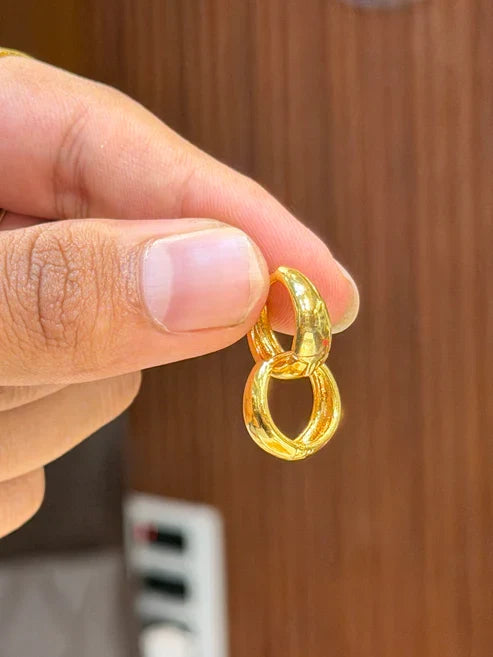 1 Gram Men's Gold Plated Bali Earrings for Men ( 2 Pices)