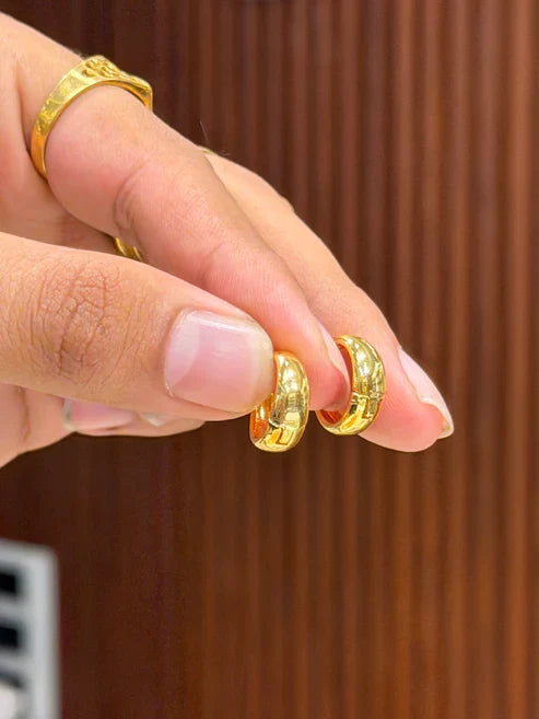 1 Gram Men's Gold Plated Bali Earrings for Men ( 2 Pices)