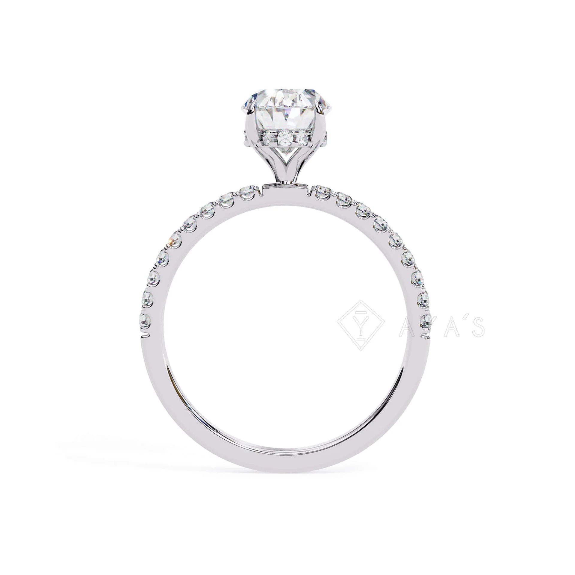 Silver Orine Oval Solitaire Ring
