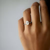 Silver Oval Embrace Solitaire Ring