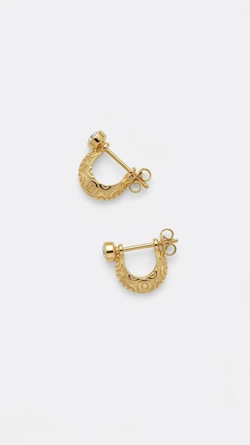 2Pcs (1 Pair / Jodi) 22K Gold Plated Earrings for Women & Men | Unisex Elegant Lightweight Party Wear Jewelry